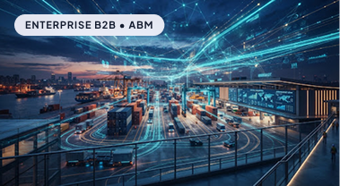 Connected enterprise network illustrating B2B account marketing